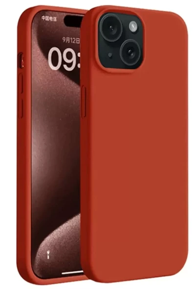Newface Apple iPhone 15 Kılıf First Silikon - Kırmızı ürün görseli 1