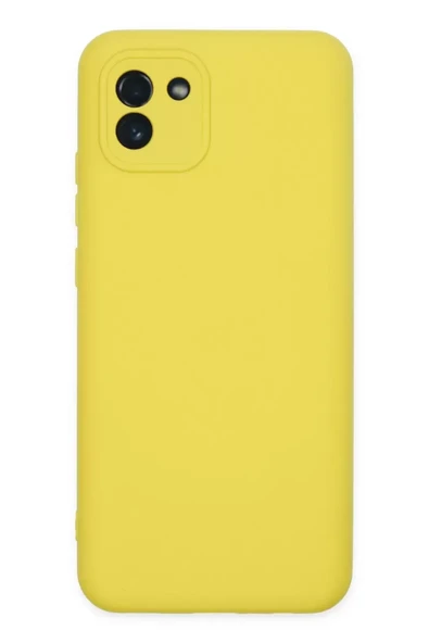 Newface Samsung Galaxy A03 Kılıf Nano içi Kadife Silikon - Sarı ürün görseli 1