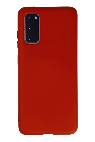 Newface Samsung Galaxy S20 Kılıf Nano içi Kadife Silikon - Kırmızı ürün görseli 1