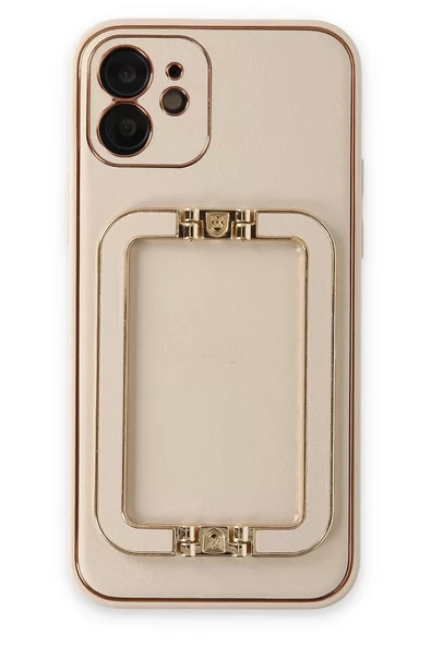 Newface Apple iPhone 12 Kılıf Coco Elit Kapak - Gold ürün görseli 1
