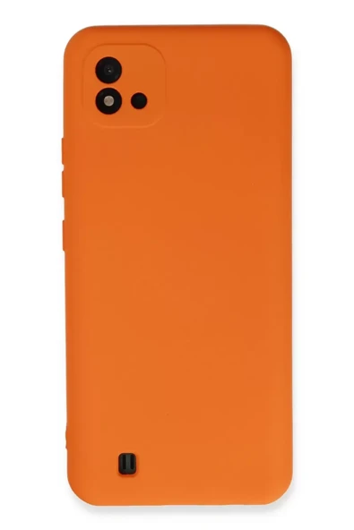Newface Realme C11 2021 Kılıf Nano içi Kadife Silikon - Turuncu ürün görseli 1