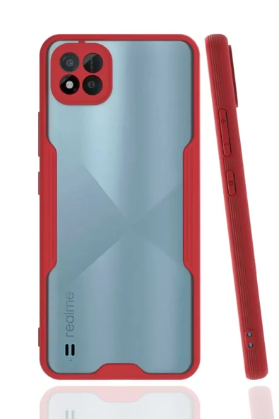 Newface Realme C11 2021 Kılıf Platin Silikon - Kırmızı ürün görseli 1
