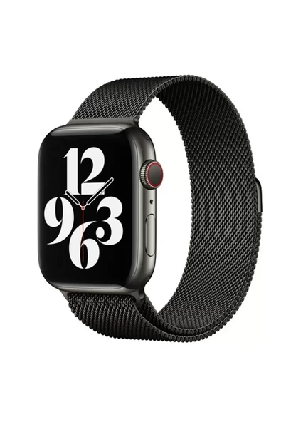 Newface Apple Watch 38mm Metal Mıknatıslı Kordon - Siyah ürün görseli 1