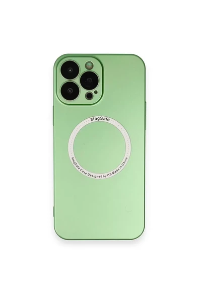 Newface Apple iPhone 13 Pro Kılıf Jack Magneticsafe Lens Silikon - Yeşil ürün görseli 1