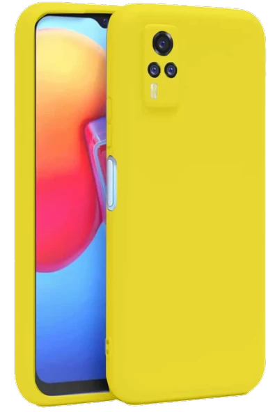 Newface Vivo Y53S Kılıf Nano içi Kadife Silikon - Sarı ürün görseli 1
