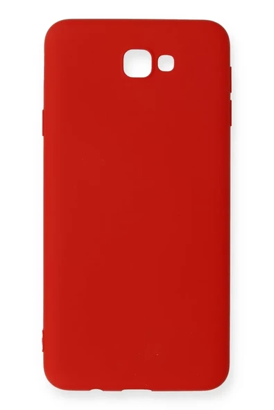 Newface Samsung Galaxy J7 Prime Kılıf Nano içi Kadife Silikon - Kırmızı ürün görseli 1