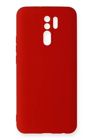 Newface Xiaomi Redmi 9 Kılıf Nano içi Kadife Silikon - Kırmızı ürün görseli 1