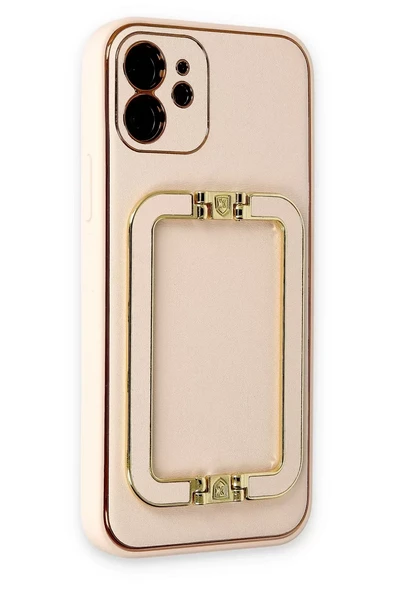 Newface Apple iPhone 12 Kılıf Coco Elit Kapak - Gold - Resim 2