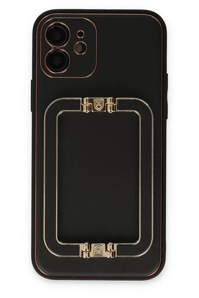 Newface Apple iPhone 12 Kılıf Coco Elit Kapak - Siyah ürün görseli 1