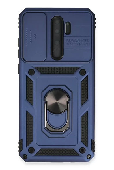Newface Xiaomi Redmi Note 8 Pro Kılıf Pars Lens Yüzüklü Silikon - Lacivert ürün görseli 1