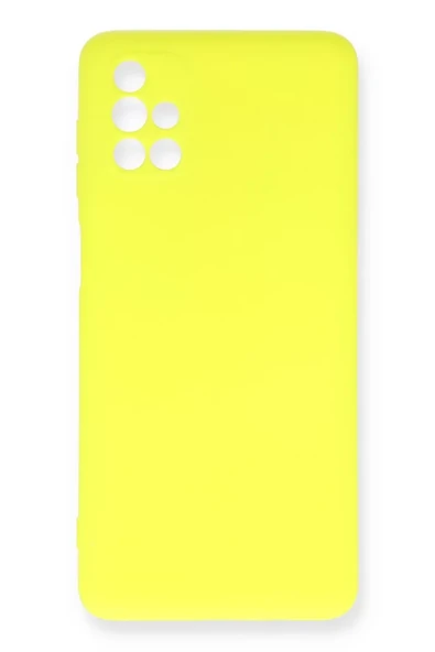 Newface Samsung Galaxy M51 Kılıf Nano içi Kadife Silikon - Sarı ürün görseli 1