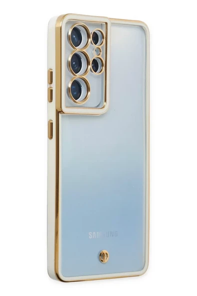 Newface Samsung Galaxy S21 Ultra Kılıf Liva Lens Silikon - Beyaz ürün görseli 1