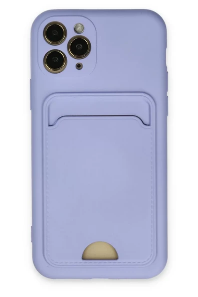 Newface Apple iPhone 11 Pro Kılıf Kelvin Kartvizitli Silikon - Lila ürün görseli 1