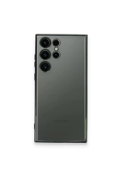 Newface Samsung Galaxy S23 Ultra Kılıf Razer Lensli Silikon - Yeşil ürün görseli 1