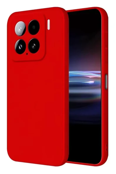 Newface Xiaomi Mi 15 Kılıf Nano içi Kadife Silikon - Kırmızı ürün görseli 1