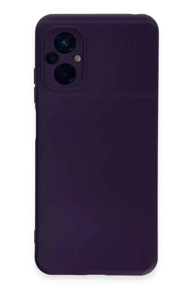 Newface Xiaomi Poco M5 Kılıf Nano içi Kadife Silikon - Mor ürün görseli 1