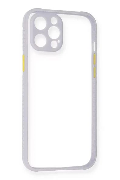 Newface Apple iPhone 12 Kılıf Miami Şeffaf Silikon - Lila ürün görseli 1