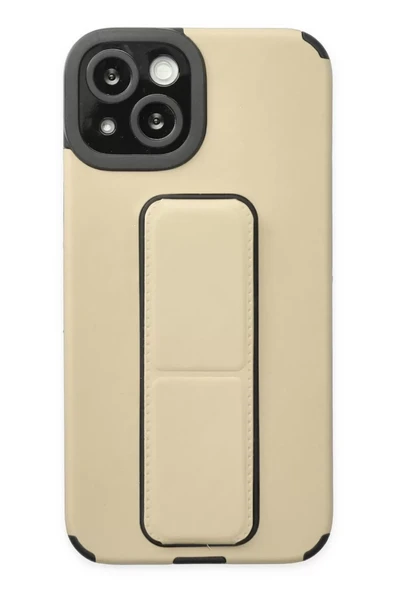 Newface Apple iPhone 14 Plus Kılıf Mega Standlı Silikon - Gold ürün görseli 1