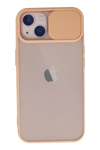 Newface Apple iPhone 13 Kılıf Palm Buzlu Kamera Sürgülü Silikon - Pembe ürün görseli 1