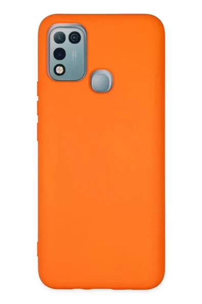 Newface İnfinix Hot 10 Play Kılıf Nano içi Kadife Silikon - Turuncu ürün görseli 1