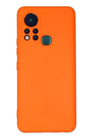 Newface İnfinix Hot 11s Kılıf Nano içi Kadife Silikon - Turuncu ürün görseli 1