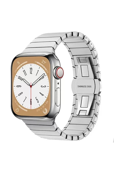 Newface Apple Watch 38mm KR413 Fine Steel Kordon - Gümüş ürün görseli 1