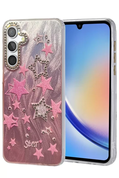 Newface Samsung Galaxy A34 5G Kılıf Blade Aynalı Desenli Kapak - Desen 7 ürün görseli 1