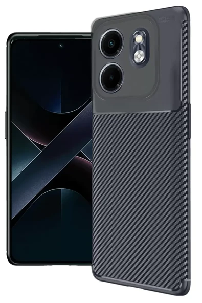 Newface İnfinix Hot 50i 4G Auto Focus Karbon Kapak - Lacivert ürün görseli 1