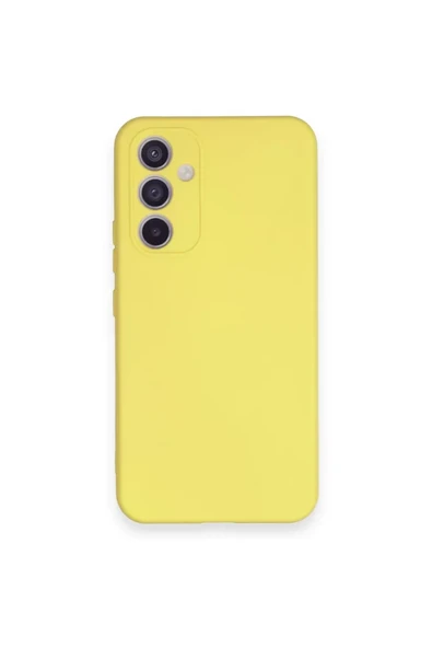 Newface Samsung Galaxy A54 5G Kılıf Nano içi Kadife Silikon - Sarı ürün görseli 1