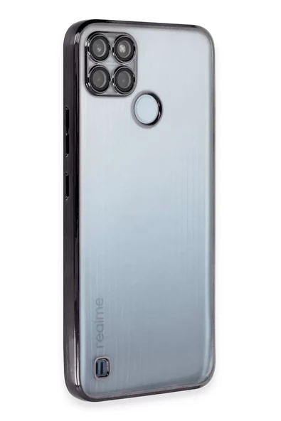 Newface Realme C25Y Kılıf Razer Lensli Silikon - Siyah ürün görseli 1