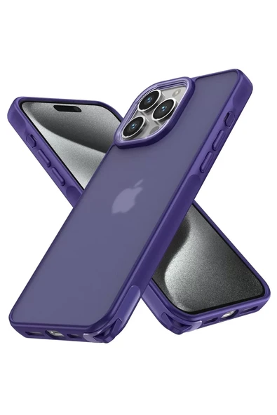 Newface Apple iPhone 14 Pro Kılıf Elegant Kapak - Derin Mor ürün görseli 1