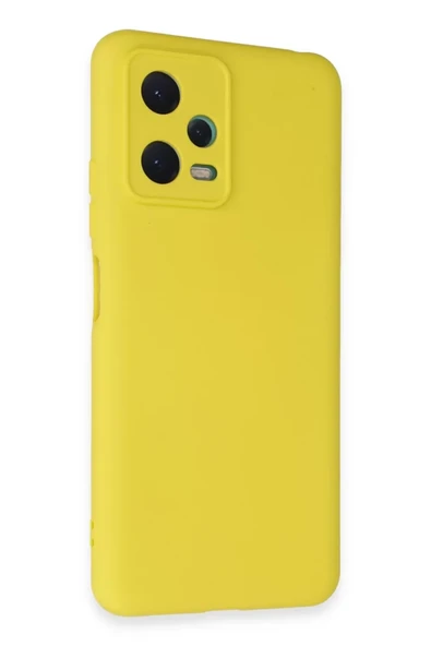 Newface Xiaomi Redmi Note 12 5G Kılıf Nano içi Kadife Silikon - Sarı ürün görseli 1