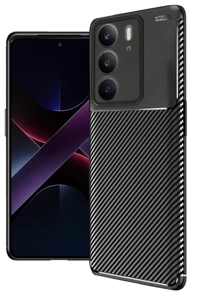 Newface Realme C75 4G Auto Focus Karbon Kapak - Siyah ürün görseli 1