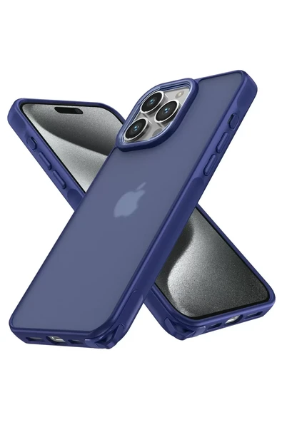 Newface Apple iPhone 15 Pro Kılıf Elegant Kapak - Lacivert ürün görseli 1