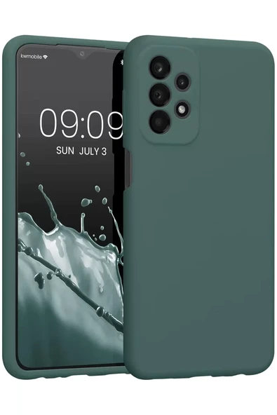 Newface Samsung Galaxy A23 4G Kılıf First Silikon - Koyu Yeşil ürün görseli 1