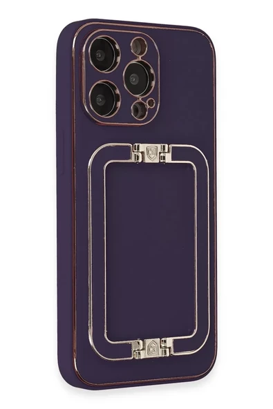 Newface Apple iPhone 14 Pro Kılıf Coco Elit Kapak - Derin Mor - Resim 2