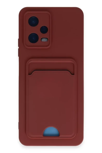Newface Xiaomi Poco X5 5G Kılıf Kelvin Kartvizitli Silikon - Bordo ürün görseli 1