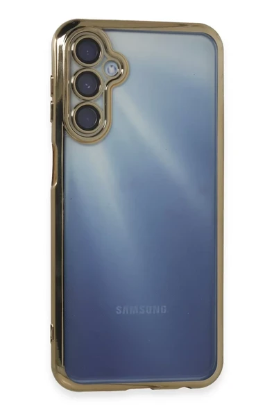 Newface Samsung Galaxy A55 5G Kılıf Razer Lensli Silikon - Gold ürün görseli 1