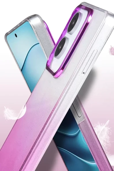 Newface Xiaomi Redmi Note 14 4G Glossy Kapak - Mor - Resim 3