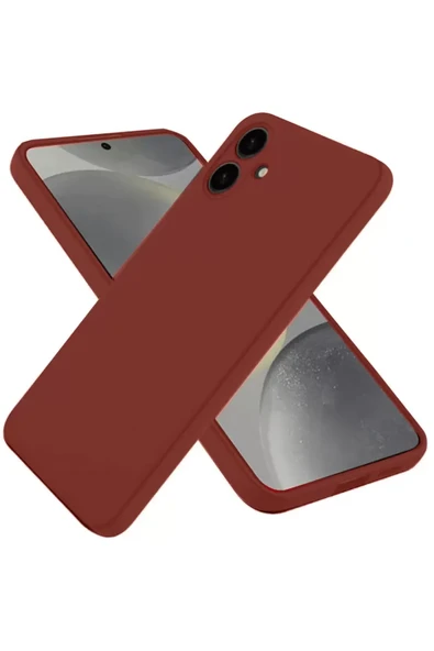 Newface Samsung Galaxy A06 Kılıf First Silikon - Bordo ürün görseli 1