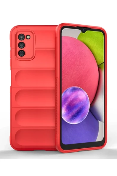 Newface Samsung Galaxy A03S Kılıf Optimum Silikon - Kırmızı ürün görseli 1