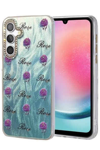 Newface Samsung Galaxy A24 4G Kılıf Blade Aynalı Desenli Kapak - Desen 9 ürün görseli 1