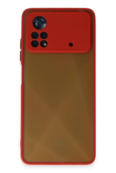 Newface Xiaomi Poco X4 Pro 5G Kılıf Montreal Silikon Kapak - Kırmızı ürün görseli 1