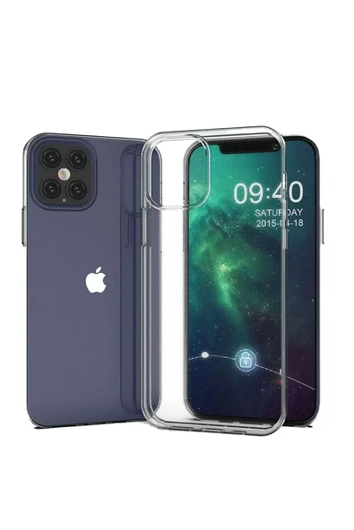 Newface Apple iPhone 12 Pro Max Kılıf Lüx Şeffaf Silikon ürün görseli 1