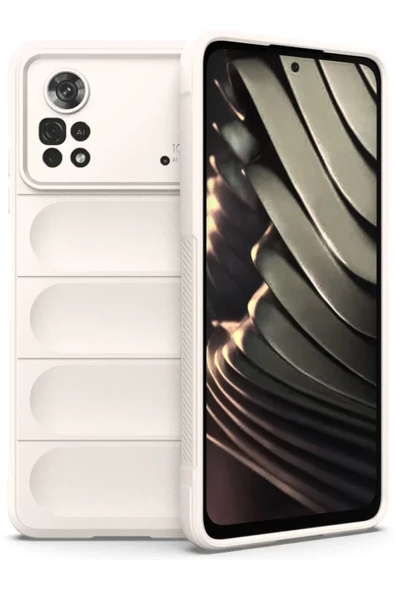 Newface Xiaomi Poco X4 Pro 5G Kılıf Optimum Silikon - Krem ürün görseli 1