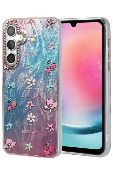 Newface Samsung Galaxy A24 4G Kılıf Blade Aynalı Desenli Kapak - Desen 4 ürün görseli 1