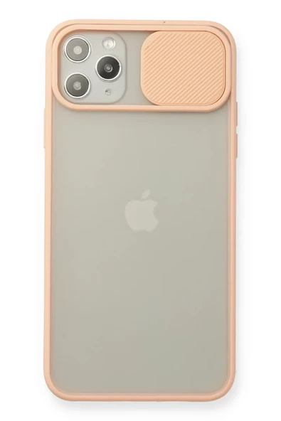 Newface Apple iPhone 11 Pro Max Kılıf Palm Buzlu Kamera Sürgülü Silikon - Pembe ürün görseli 1