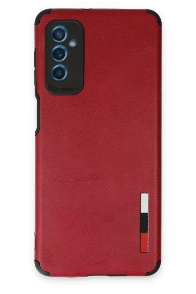 Newface Samsung Galaxy M52 5G Kılıf Loop Deri Silikon - Kırmızı ürün görseli 1