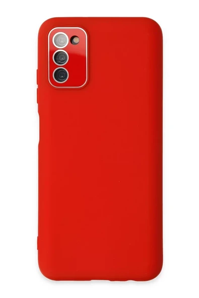 Newface Samsung Galaxy A03S Kılıf Lansman Glass Kapak - Kırmızı ürün görseli 1