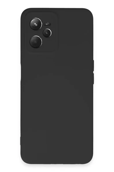 Newface Realme C35 Kılıf Nano içi Kadife Silikon - Siyah ürün görseli 1